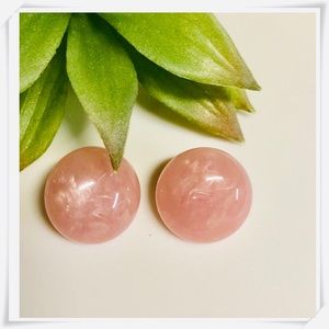🌸Vintage Cashmere Pink Button earrings
